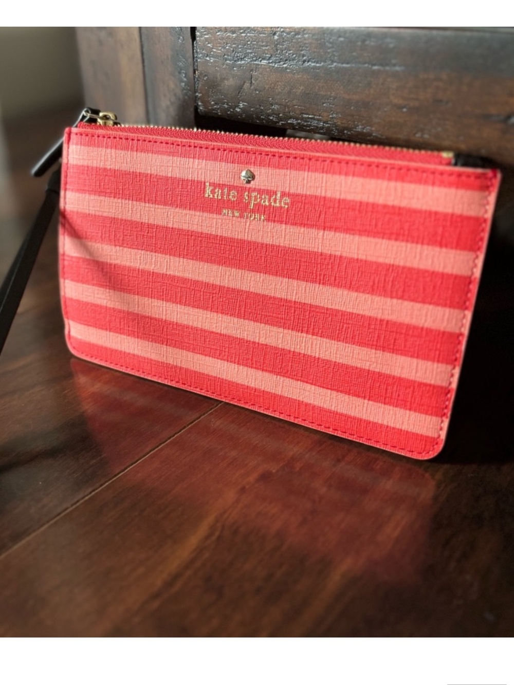 Kate Spade New York Fairmount Square Slim Wristlet Pink Striped